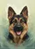 Focused Majestic German Shepherd Dog Portrait - Home Decor Gift for Dog Owners Garden Flag - 6