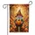 Garden Gnome Embracing Pumpkin Autumn Leaves Forest - Fall Home Decor Garden Flag - 3