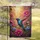 Iridescent Hummingbird Daisy Flowers - Wildlife Lover Home Decor Gift Garden Flag - 5