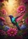 Iridescent Hummingbird Daisy Flowers - Wildlife Lover Home Decor Gift Garden Flag - 6