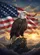Bald Eagle American Flag Mountain Sunset - Home Decor Gift for American Flag Lovers Garden Flag - 6