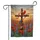 Red Cardinal American Flag Cross Poppies God Bless America - Patriotic Decor Garden Flag - 3