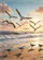 Seagulls Ocean Waves Beach Sunset - Coastal Home Decor Gift for Wildlife Lover Garden Flag - 6