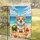 Happy Pembroke Welsh Corgi Beach Watermelon Starfish - Coastal Home Decor for Dog Lovers Garden Flag - 5
