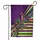 Purple Green Gold Fleur-de-Lis Stripes - Mardi Gras Festive Celebration Garden Flag - 3