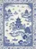 Blue Chinoiserie Pagoda Bridge Island Landscape Home Decor Gift for Design Lovers Garden Flag - 6