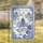 Blue Chinoiserie Pagoda Bridge Island Landscape Home Decor Gift for Design Lovers Garden Flag - 1