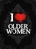 I Heart Older Women Red Heart Text - Bold Filigree Statement Home Decor Gift Garden Flag - 6