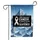 Lung Cancer Awareness Ribbon Living Proof Quote - Cancer Survivor Gift Garden Flag - 3