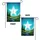 White Five-Pointed Star Evergreen Trees River Blue Sky Landscape - Home Decor Gift Garden Flag - 4