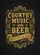 Metallic Gold Country Music Beer Text Scrollwork Banner - Home Decor Gift Garden Flag - 6