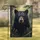 Majestic Black Bear Portrait Sun-Dappled Forest - Wildlife Lover Home Decor Gift Garden Flag - 1