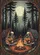Skeletons Playing Guitar Campfire - Moonlit Wilderness Decor Gift for Music Lovers Garden Flag - 6