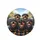 Six Happy Smiling Rottweiler Dogs Plush Seating Outdoor Landscape - Dog Lover Gift Spare Tire Cover - 4