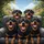 Six Happy Smiling Rottweiler Dogs Plush Seating Outdoor Landscape - Dog Lover Gift Spare Tire Cover - 6
