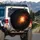 Radiant Golden Orange Light Burst Red Butterflies - Auto Enthusiast Gift Spare Tire Cover - 3