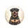 Rottweiler Heart Paws Smile Tongue Out Shimmering Lights - Dog Lover Gift for Pet Owner Spare Tire Cover - 4