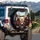 Waving Grizzly Bear and Aviator Bear Driving Modern Car - Adventure Seeker Gift Spare Tire Cover - 3