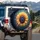 Sunflower Unfurling Petals Seed Head Botanical Bokeh - Outdoor Decor Gift Spare Tire Cover - 3