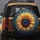 Sunflower Unfurling Petals Seed Head Botanical Bokeh - Outdoor Decor Gift Spare Tire Cover - 5