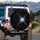 Be The Light Radiant Glow on Deep Black Field - Everyday Inspiration Spare Tire Cover - 3