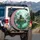 Asian Pagoda Emerald Lake Pink Lotus Lily Pad Waterfalls - Home Decor Gift Spare Tire Cover - 3