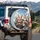 Six Rabbits Journey Cityscape - Travel Essentials Gift for Adventure Seekers Spare Tire Cover - 3