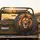 Front Facing Lion Amber Eyes Fiery Mane Blue Feather - Wildlife Lover Gift Spare Tire Cover - 2