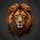 Front Facing Lion Amber Eyes Fiery Mane Blue Feather - Wildlife Lover Gift Spare Tire Cover - 6