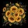 Sunflowers Yellow Petals Brown Centers Green Foliage Dark Background - Garden Lover Gift Spare Tire Cover - 6