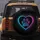 Nebula Glowing Electric Blue Magenta Paw Print Heart Animal Lover Gift Spare Tire Cover - 5