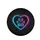 Nebula Glowing Electric Blue Magenta Paw Print Heart Animal Lover Gift Spare Tire Cover - 4