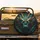 Ancient Dragon Face Mismatched Eyes Gold Accents Swirling Tendrils - Fantasy Lover Gift Spare Tire Cover - 2