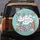 Floating Smiling Clouds Rainbow Arcs Pink Outline Stars - Everyday Car Decor Gift Spare Tire Cover - 5