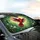 Northern Cardinal Stained Glass Forest - Car Interior Upgrade Bird Watcher Gift Car Sunshade - 6