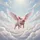 Realistic Feathered Pink Angel Wing Baby Pig Soaring Clouds - Wildlife Lover Gift Spare Tire Cover - 6