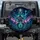 Luminous Grey Alien Flask UFO Cosmic Void - Otherworldly Sci-Fi Vehicle Decor Gift Spare Tire Cover - 1
