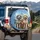 Poodle Goldendoodle Family Mountain Landscape - Dog Lover Outdoor Adventure Gift Spare Tire Cover - 3