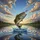 Large-mouth Bass Fish Leaping Lake Landscape - Fishing Enthusiast Gift for Outdoorsman Spare Tire Cover - 6