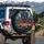 Menacing Skull Glowing Eyes Naval Battle Galleons - Outdoor Adventure Spare Tire Cover - 3