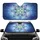 Aqua Blue Lavender Stained Glass Floral Mandala Car Interior Upgrade Car Sunshade - 1