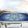 Aqua Blue Lavender Stained Glass Floral Mandala Car Interior Upgrade Car Sunshade - 5
