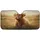 Highland Calf Butterfly Golden Landscape - Car Interior Upgrade Cow Lover Gift Car Sunshade - 3
