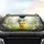 Fluffy Yellow Baby Chick Easter Egg Floral Meadow Scene - Spring Road Trip Car Accessory Car Sunshade - 4