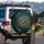 Koi Fish Lotus Pond Wooden Boat - Aquatic Life Home Decor Gift Spare Tire Cover - 3
