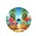 Pineapple Sunglasses Tropical Beach Scene - Vacation Travel Accessory Spare Tire Cover - 4