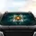 Emerald Green Amber Frosted White Stained Glass Flower - Car Interior Upgrade Car Sunshade - 4