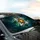 Emerald Green Amber Frosted White Stained Glass Flower - Car Interior Upgrade Car Sunshade - 6