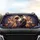 Ornate Gothic Stained Glass Skeleton Couple Sugar Skull Marigold - Car Interior Upgrade Car Sunshade - 4