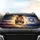 Lion Lamb Dove Star of David American Israeli Flag - Car Interior Upgrade Car Sunshade - 4